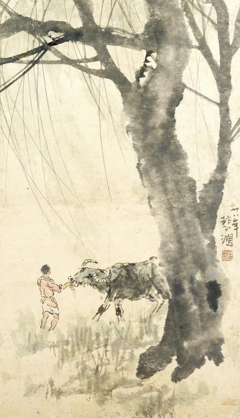    徐悲鴻 牧童牧牛（嘉德拍賣）