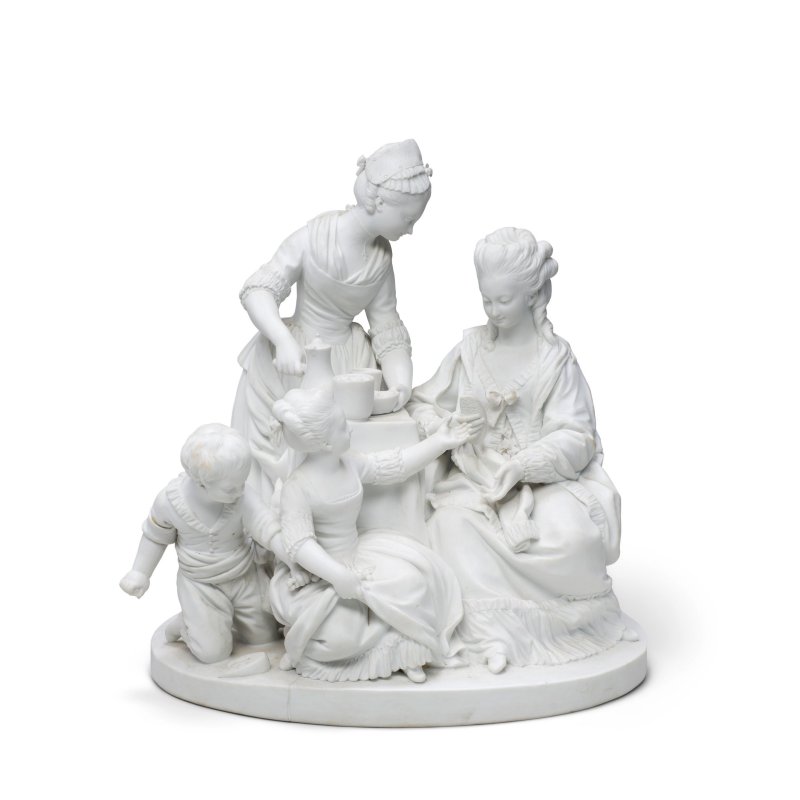 A Sèvres biscuit group of "Le Déjeuner", circa 1770 - 图3