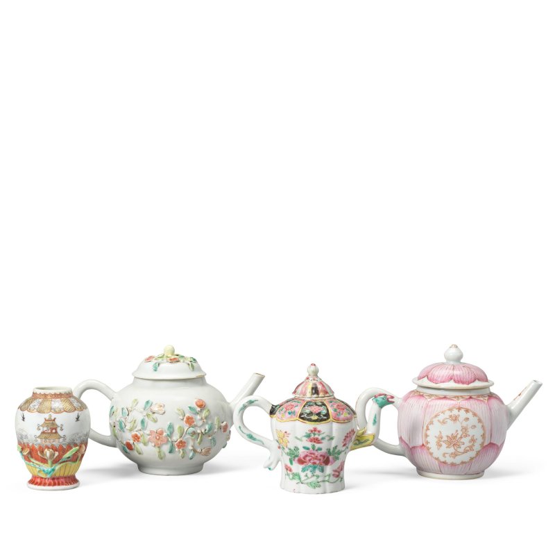 清雍正至乾隆 粉彩外銷茶具一組 | A GROUP OF FAMILLE ROSE EXPORT TEA WARES