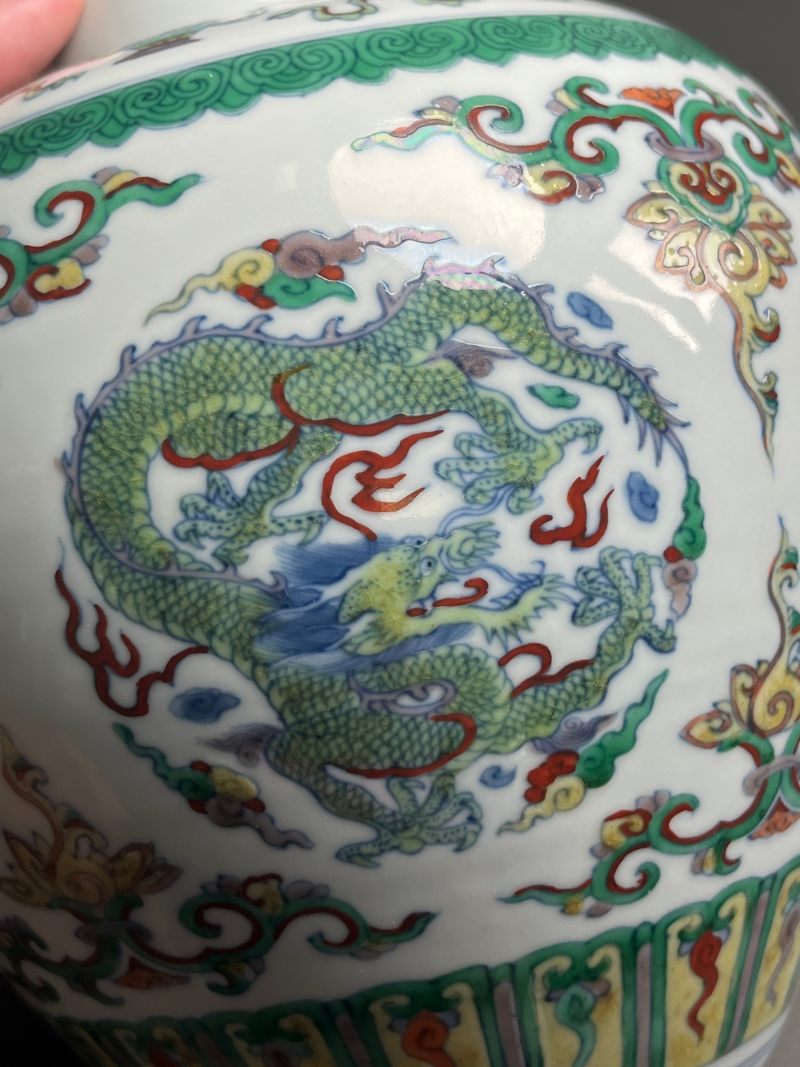 清雍正  斗彩团龙纹罐 - 图42