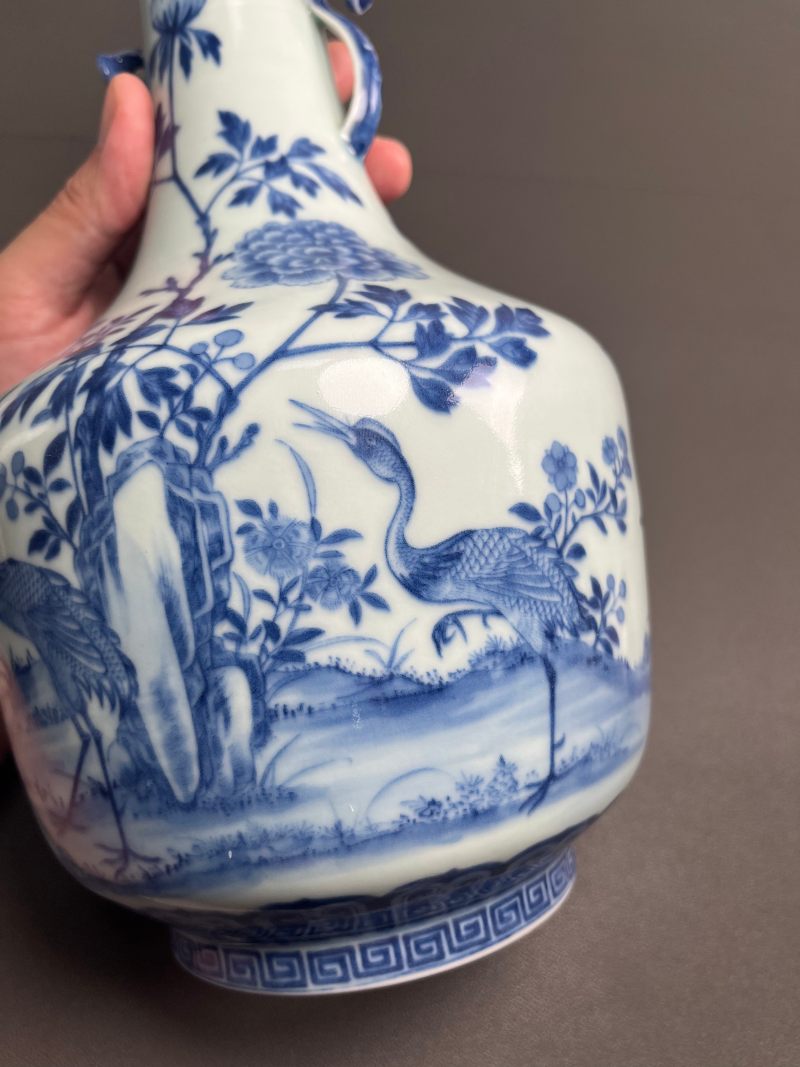 清道光  御制青花六合同春如意耳尊 - 图13