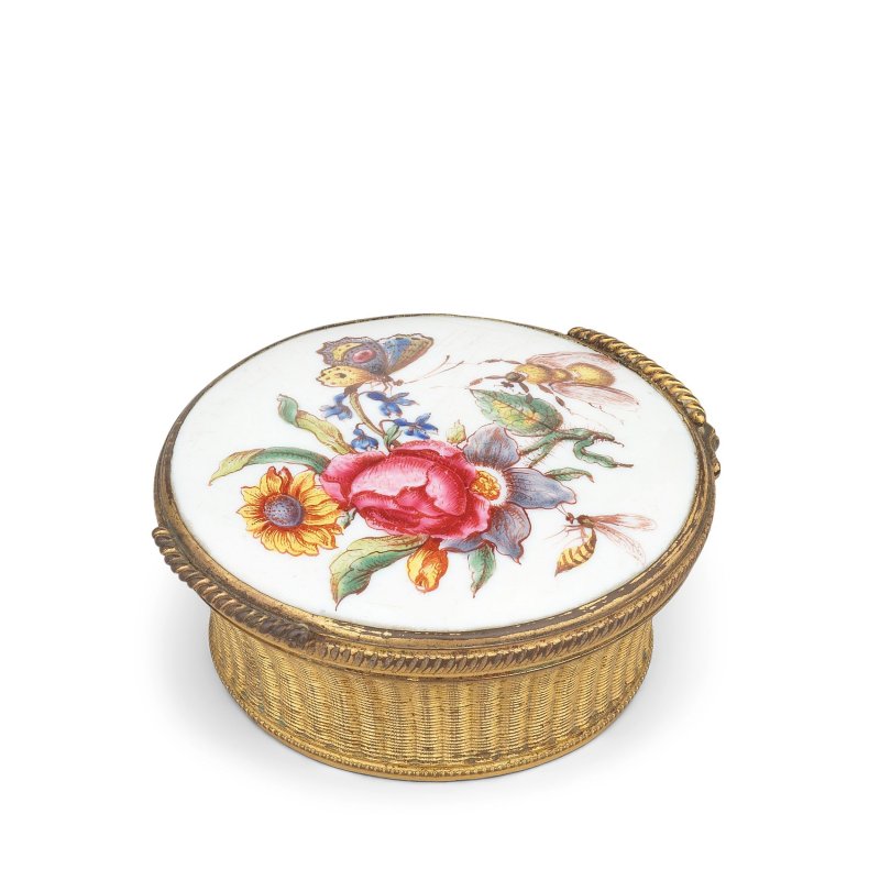 A good Birmingham enamel snuff box, circa 1755