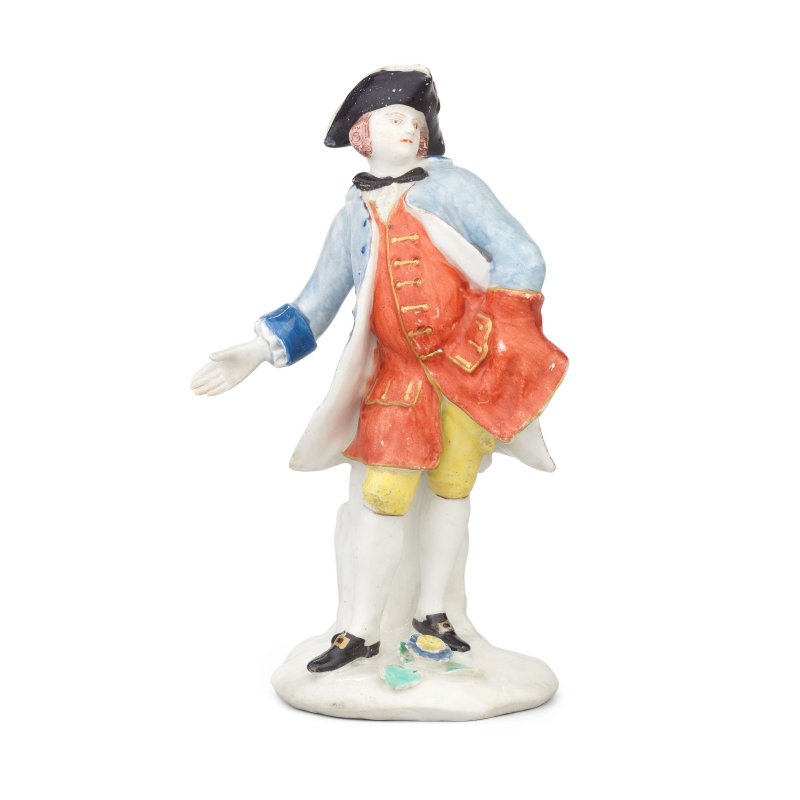 A very rare Bow figure of a gallant, circa 1755-58 - 图4
