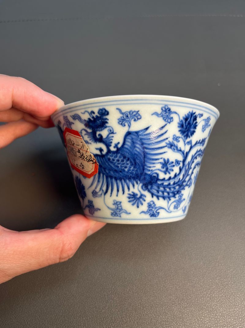 清雍正  青花凤纹马蹄杯 - 图7