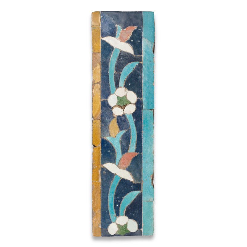A Timurid mosaic pottery tile