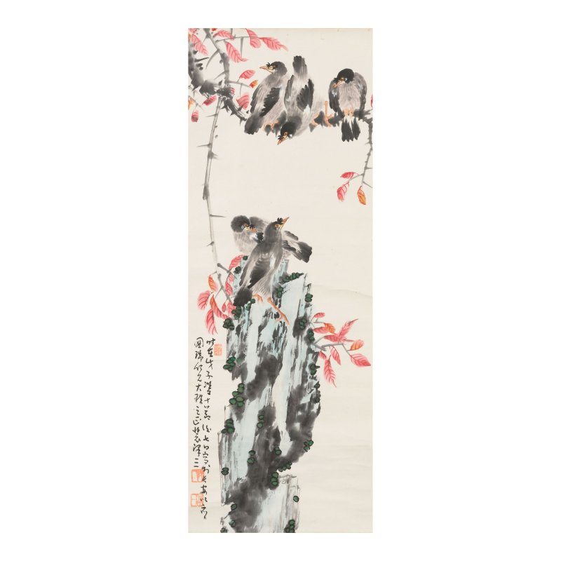 胡克敏（1909-1991）/邵幼軒（1914-2009）/裴澤三（生卒年不詳）　贈易國瑞花鳥四幀 | HU KEMIN (1909-1991)/SHAO YO-HSUAN (SHAO YOUXUAN, 1914-2009)/PEI ZESAN - 图5