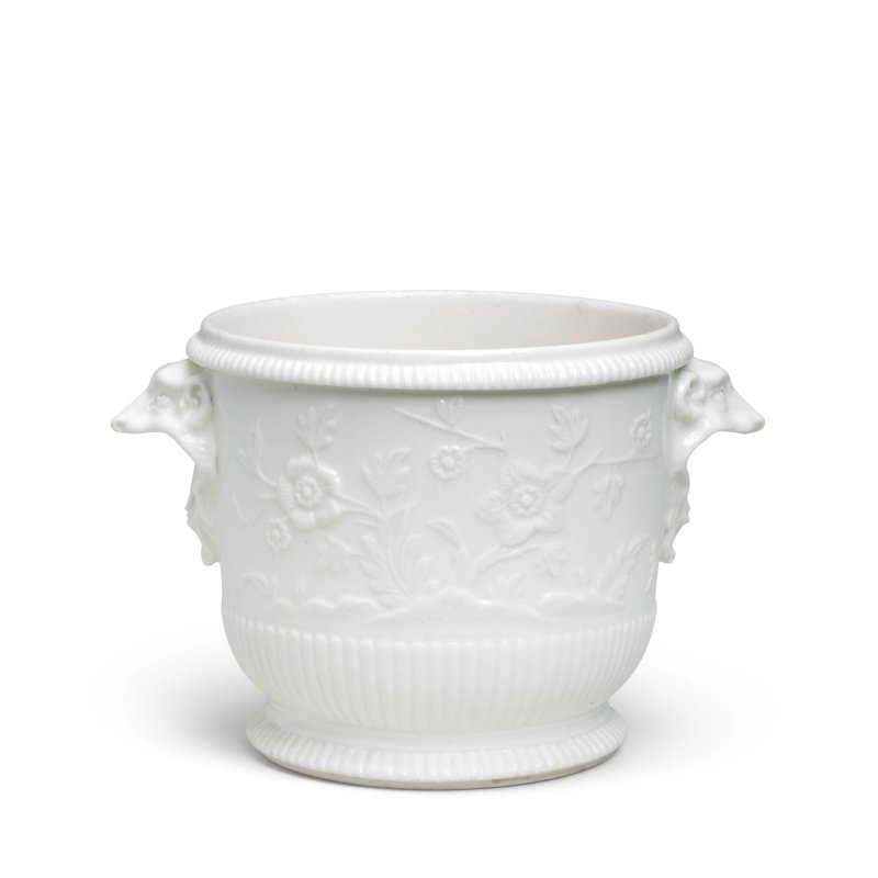 A Saint-Cloud white half-bottle cooler (seau à demi-bouteille), circa 1720-40