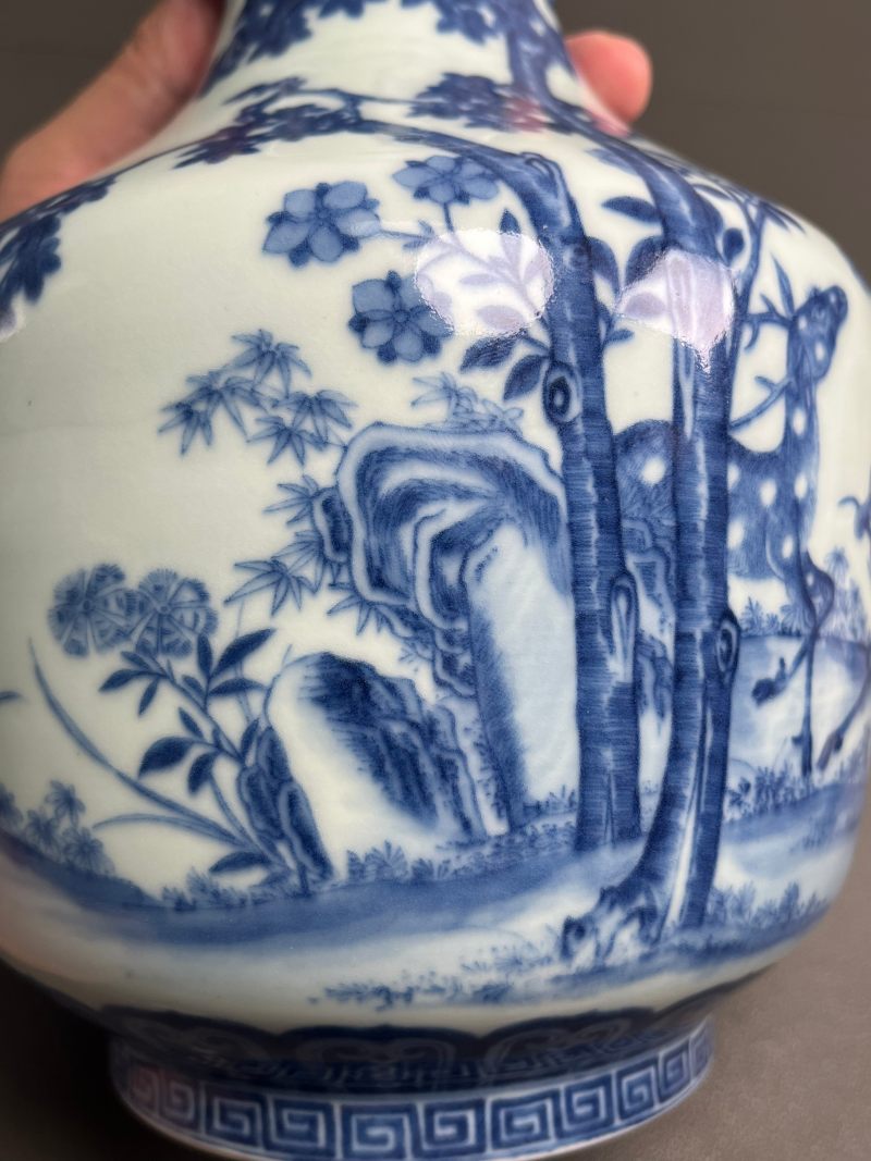 清道光  御制青花六合同春如意耳尊 - 图15