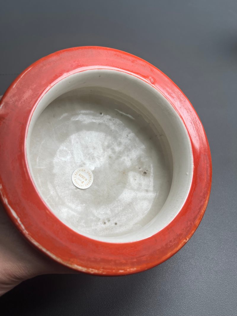 清雍正  珊瑚红釉鬲式炉 - 图8