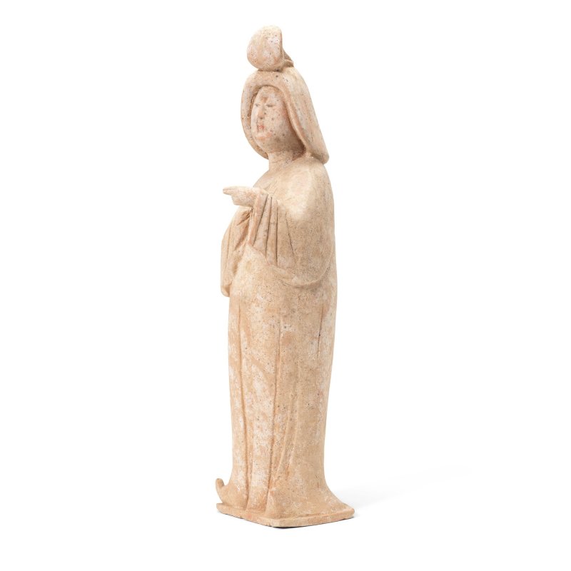 唐 仕女俑 | A POTTERY FIGURE OF A COURT LADY - 图2