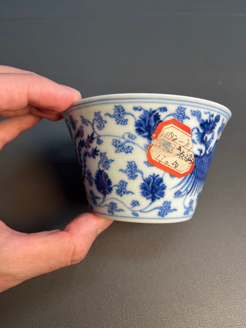 清雍正  青花凤纹马蹄杯 - 图9