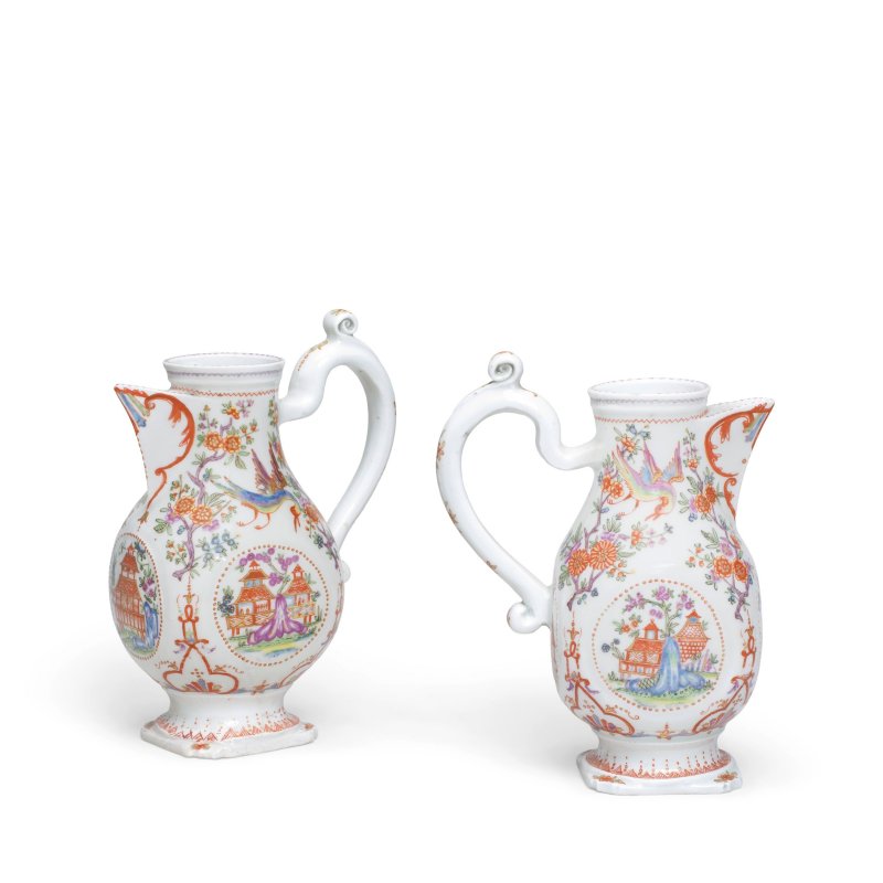 A rare pair of Du Paquier cruet jugs, circa 1725-30 - 图6