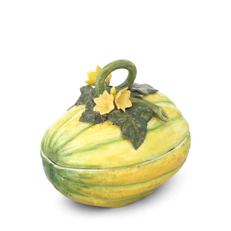 A Chelsea melon tureen and cover, circa 1755