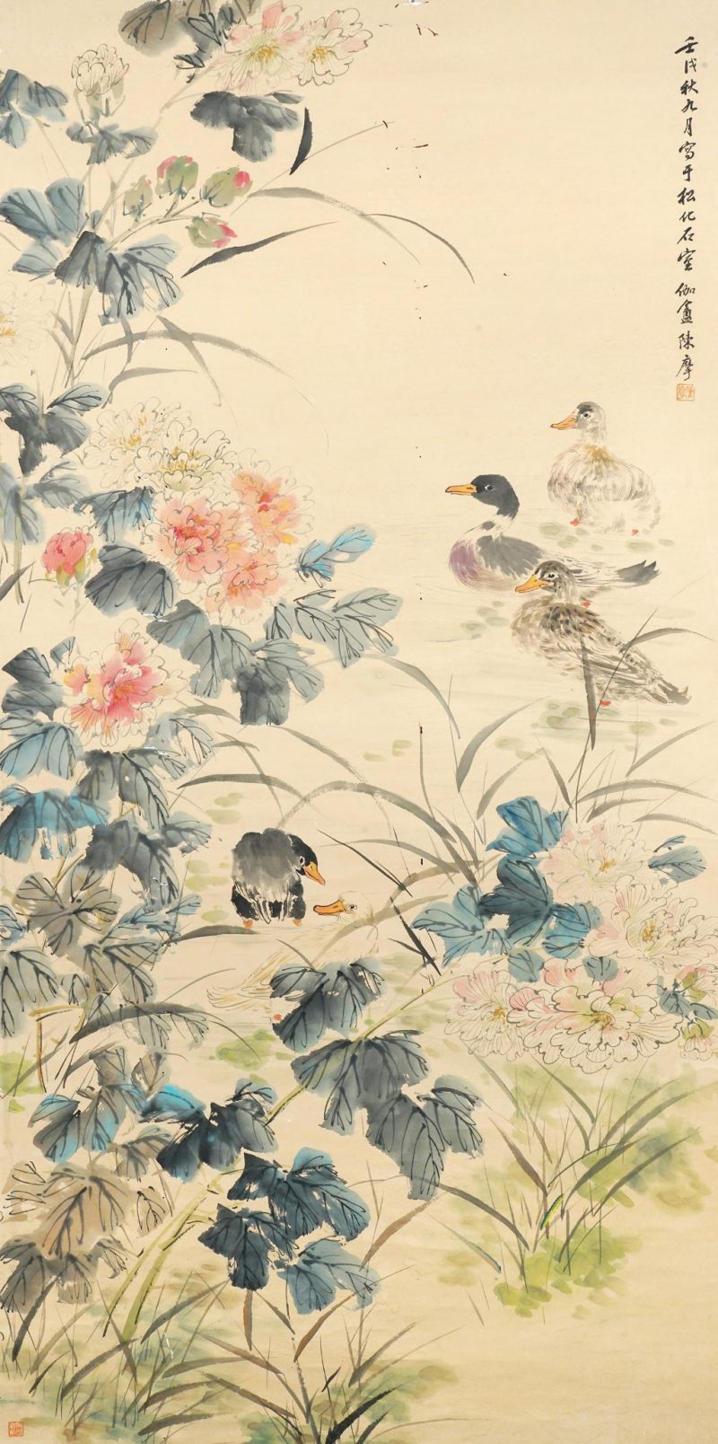    陳摩 花鳥