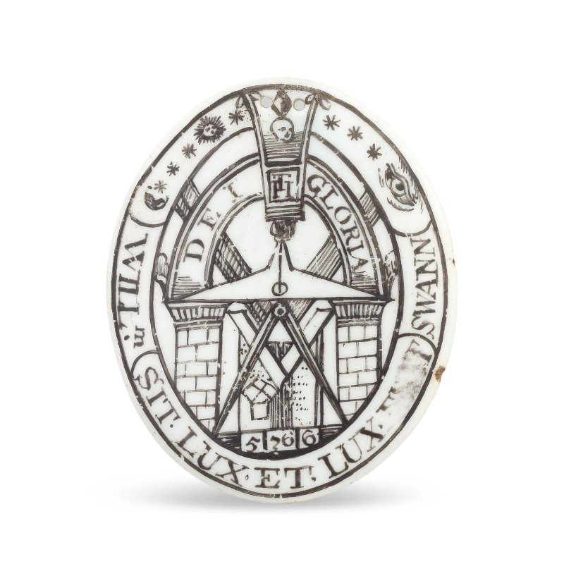 An extremely rare Liverpool Masonic medallion or 'jewel' attributed to Philip Christian, probably dated 1766