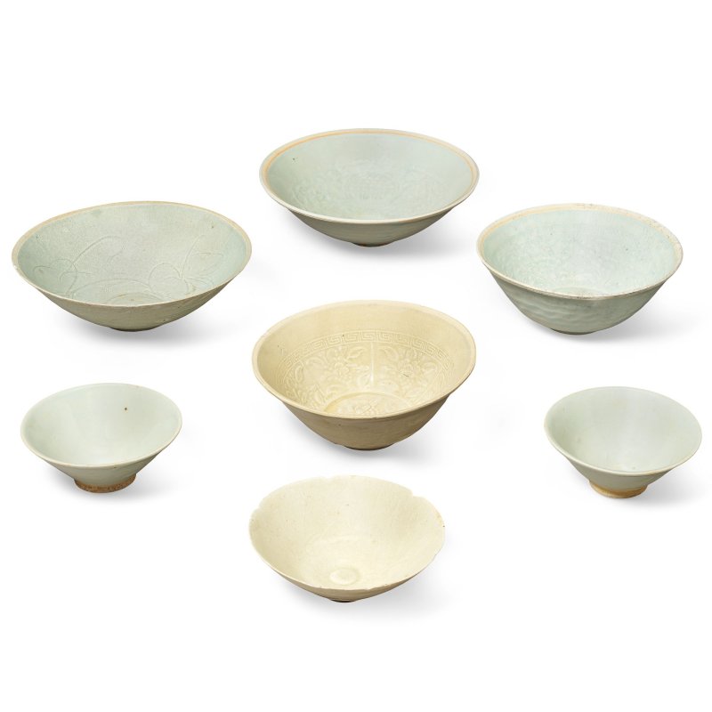 宋 青白盌七件 | A GROUP OF SEVEN QINGBAI BOWLS