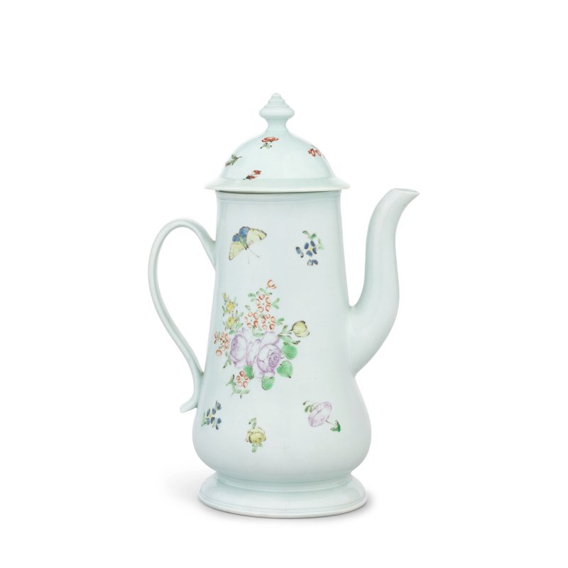 A Liverpool (Richard Chaffers) coffee pot and cover, circa 1756-60 - 图2