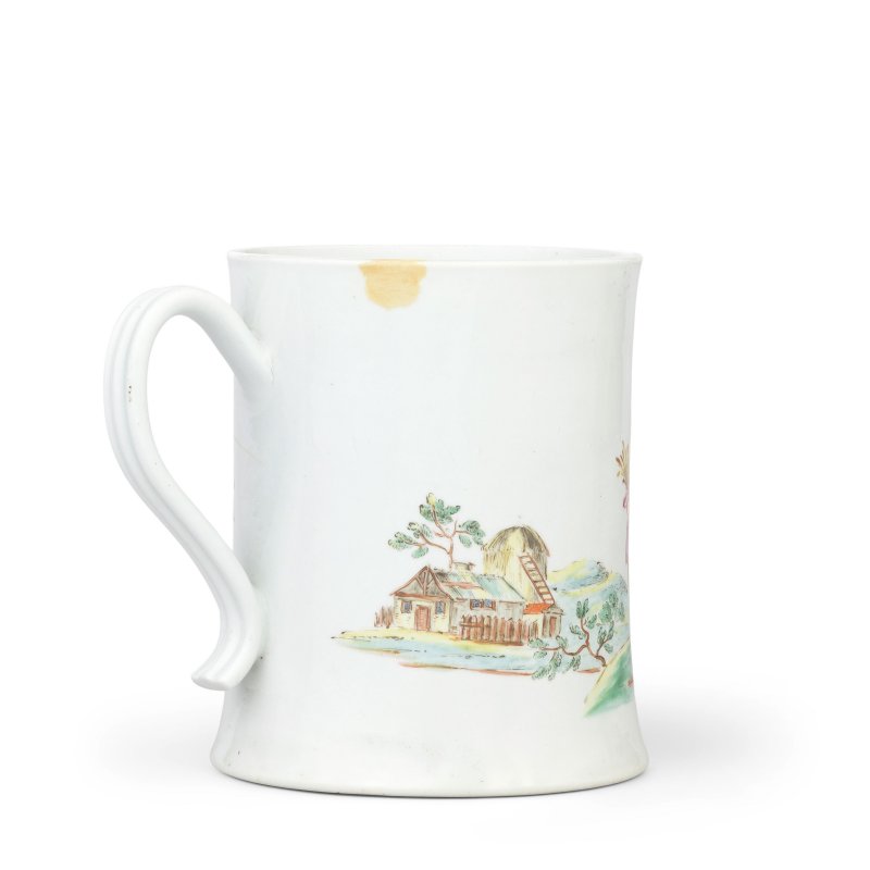 An important Worcester mug, circa 1754 - 图3
