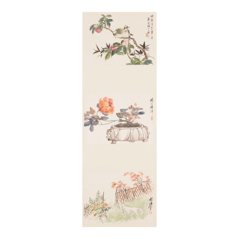 程璋（1869-1938）花鳥清供四條屏 設色紙本 立軸 | CHENG ZHANG (1869-1938) - 图2