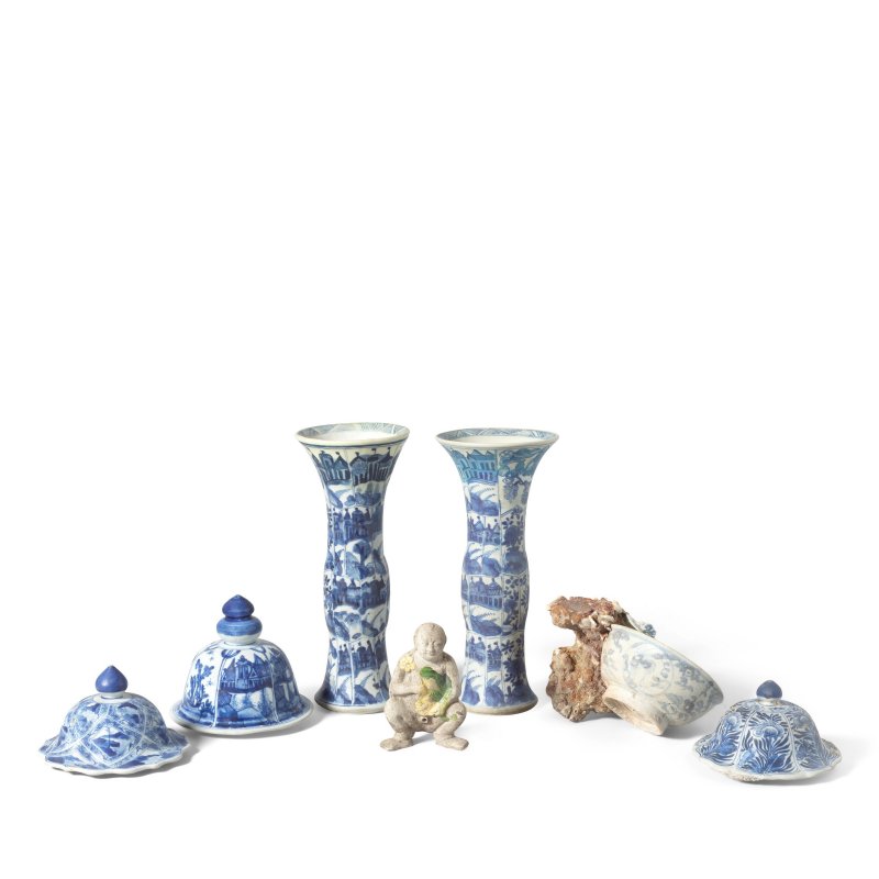 十七至十八世紀 沉船瓷雜項一組 | A STUDY COLLECTION OF SHIPWRECK PORCELAIN - 图4