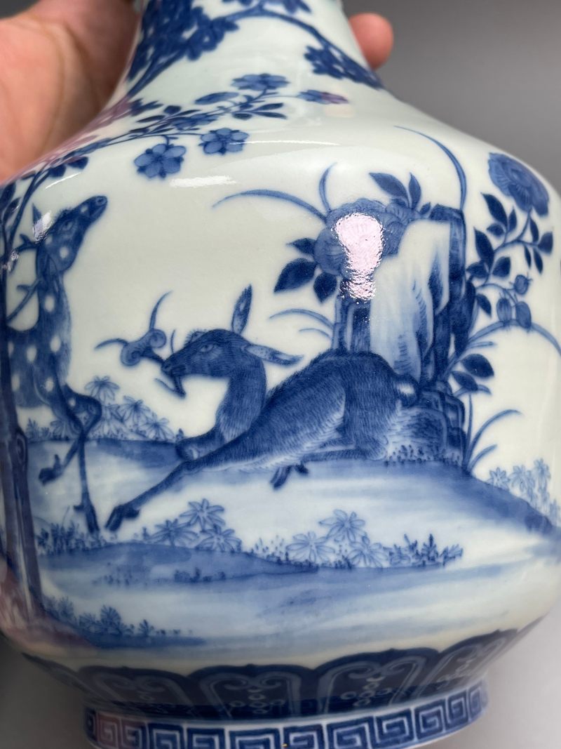 清道光  御制青花六合同春如意耳尊 - 图20