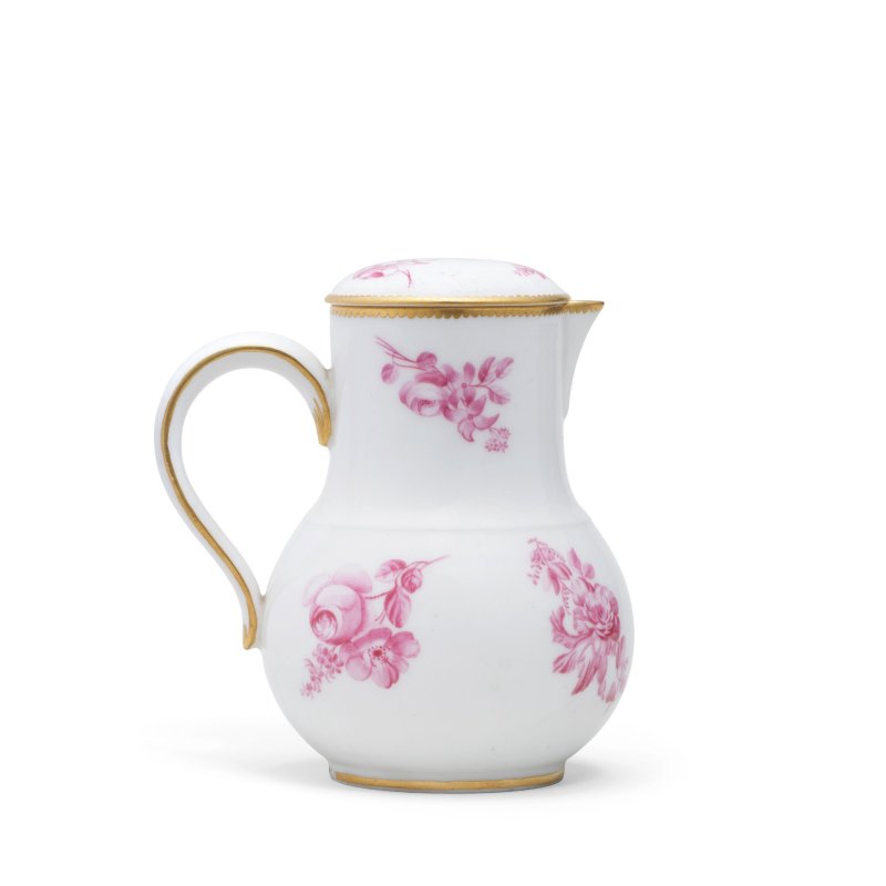 A Vincennes/Sèvres hot milk jug and cover (pot à lait), dated 1756 - 图4