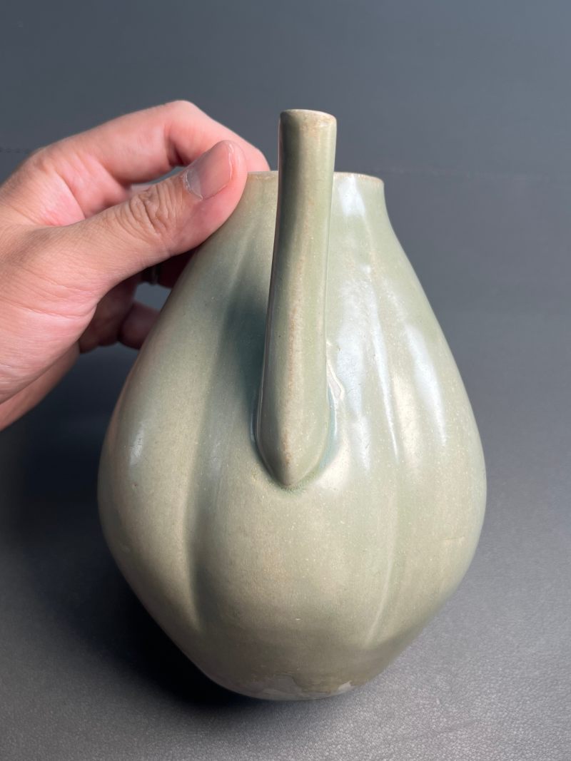 明或明以前  越窑青釉瓜棱形执壶（带盖） - 图8