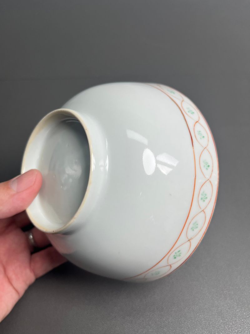 清乾隆  红绿彩阿拉伯文碗（带老盒） - 图10