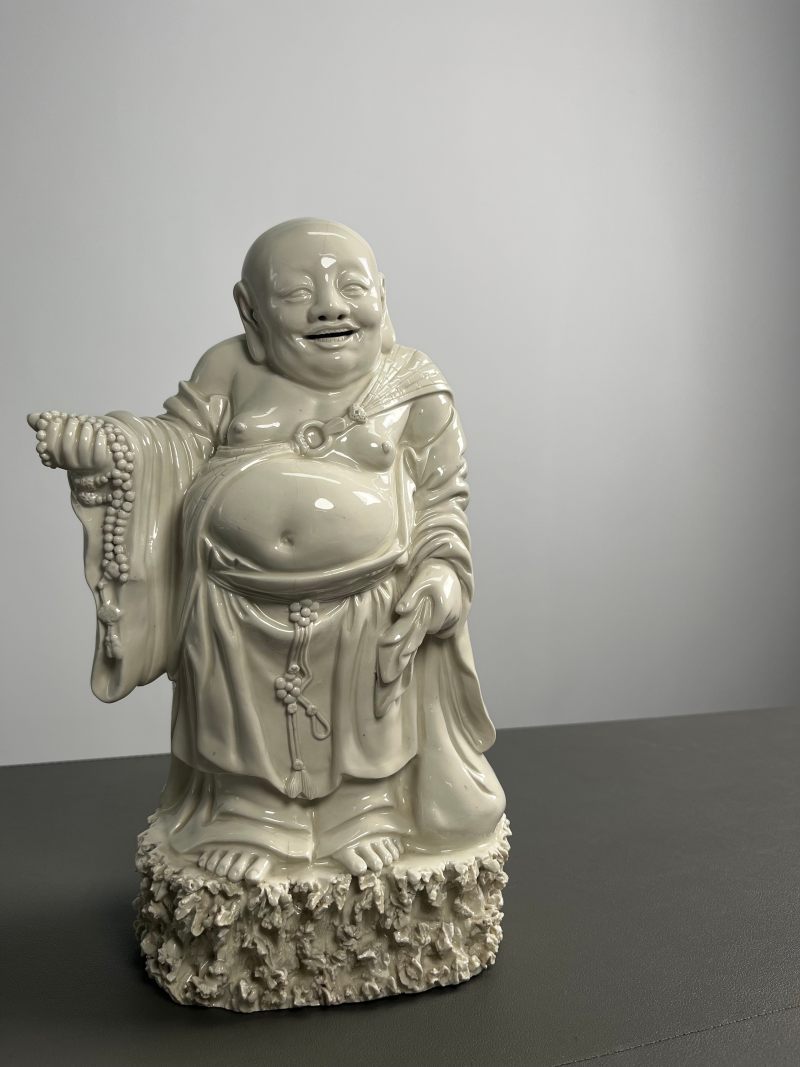 清早期  漳州窑弥勒佛立像 - 图4