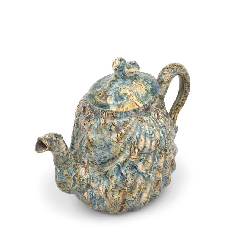A Staffordshire solid agate teapot and cover, circa 1750 - 图5