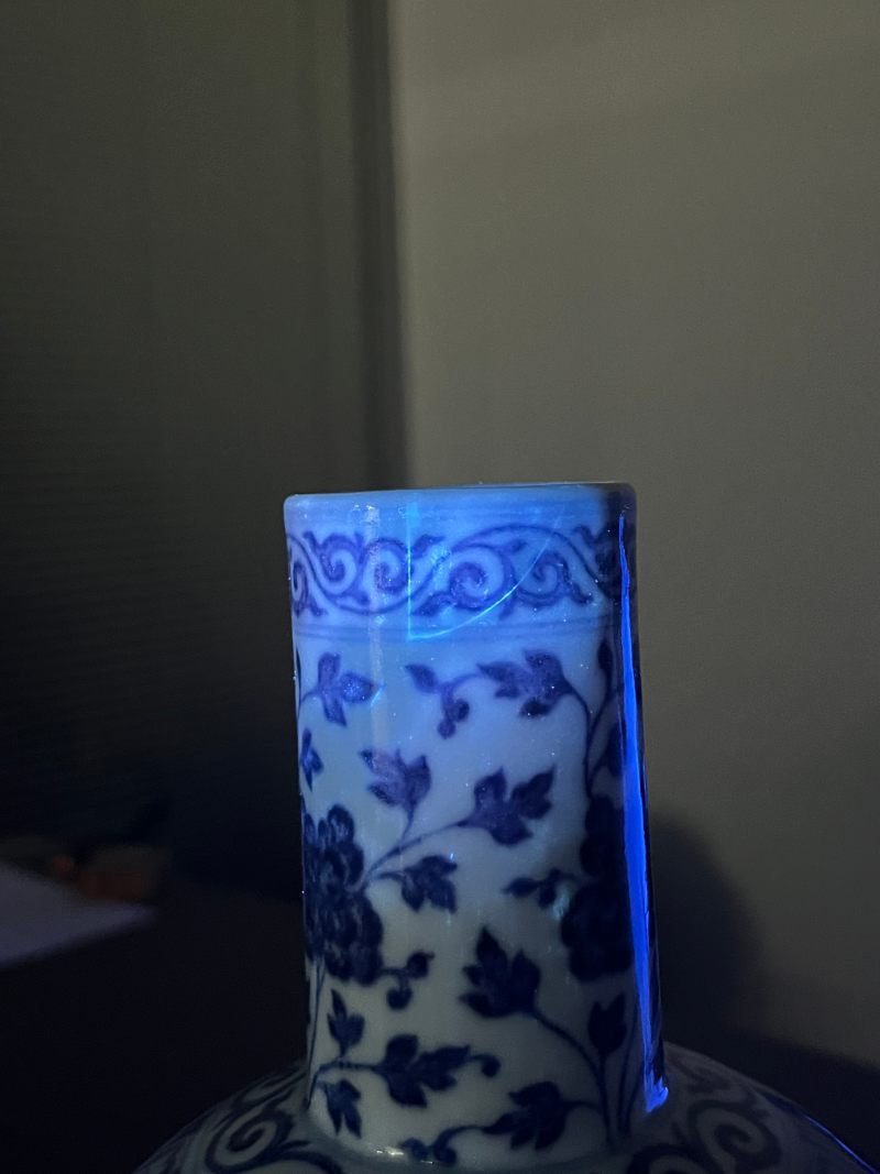 清乾隆  青花花卉纹棒槌瓶 - 图27