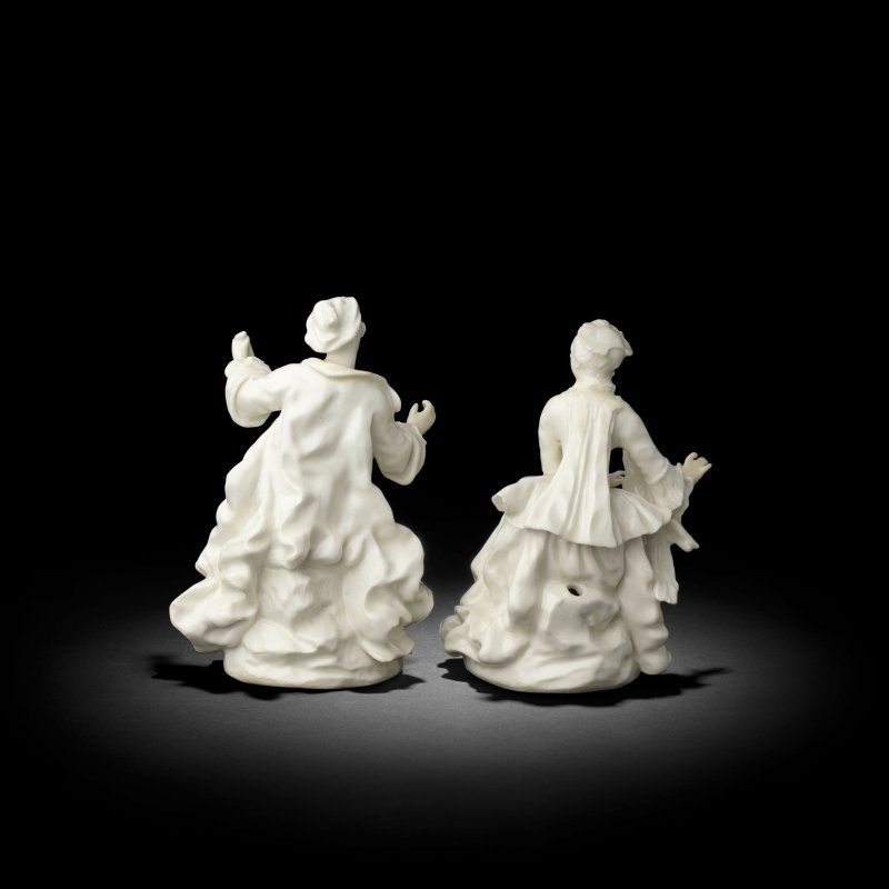 A pair of Derby white 'Dry Edge' figures of 'Sight' and 'Touch', circa 1752-55 - 图2