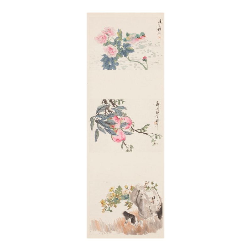 程璋（1869-1938）花鳥清供四條屏 設色紙本 立軸 | CHENG ZHANG (1869-1938) - 图4