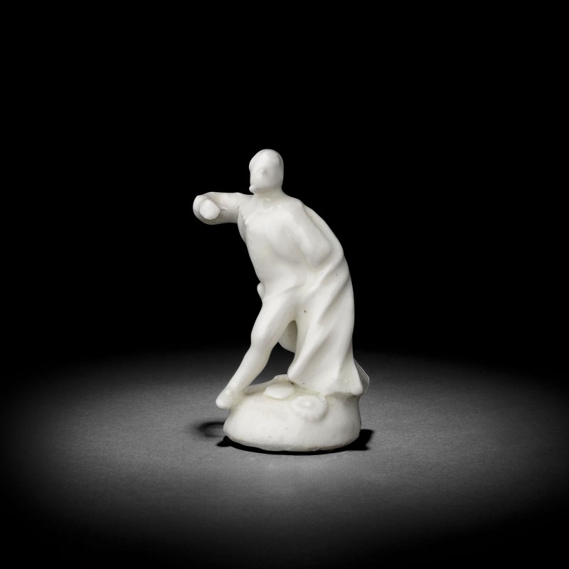 A rare Longton Hall white 'Snowman' Commedia dell' Arte figure of Pantalone, circa 1750-52