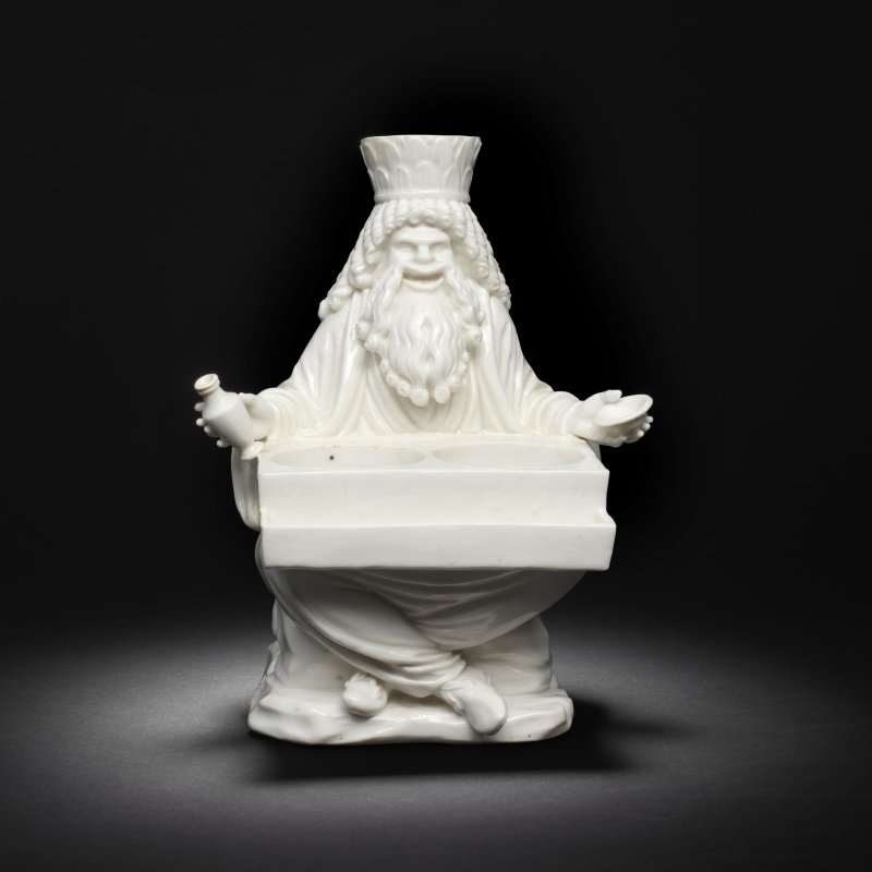 A very rare Capodimonte white figure of Zeus Serapis, circa 1755