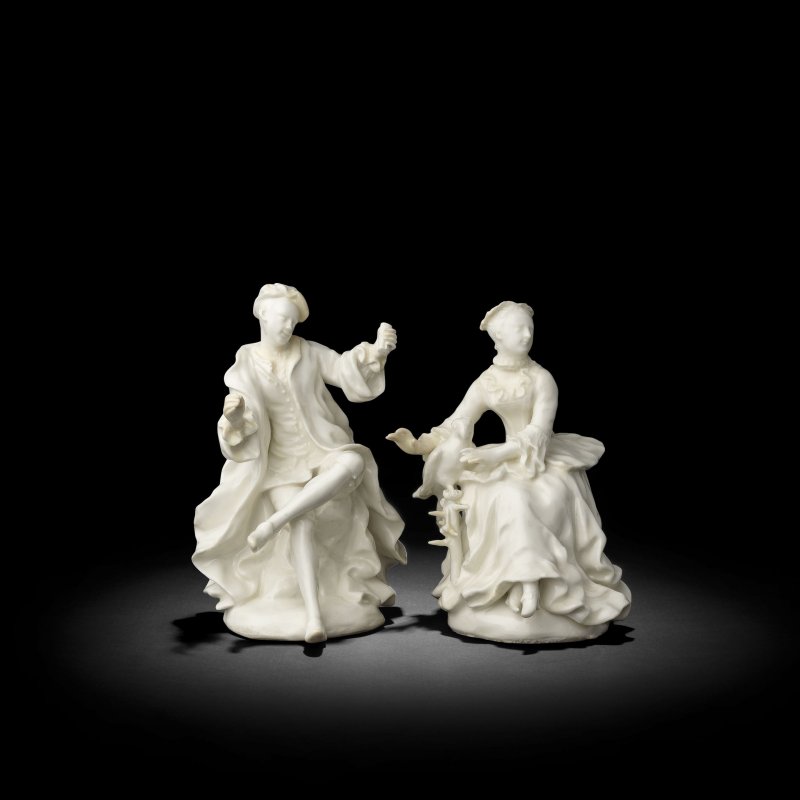 A pair of Derby white 'Dry Edge' figures of 'Sight' and 'Touch', circa 1752-55 - 图3