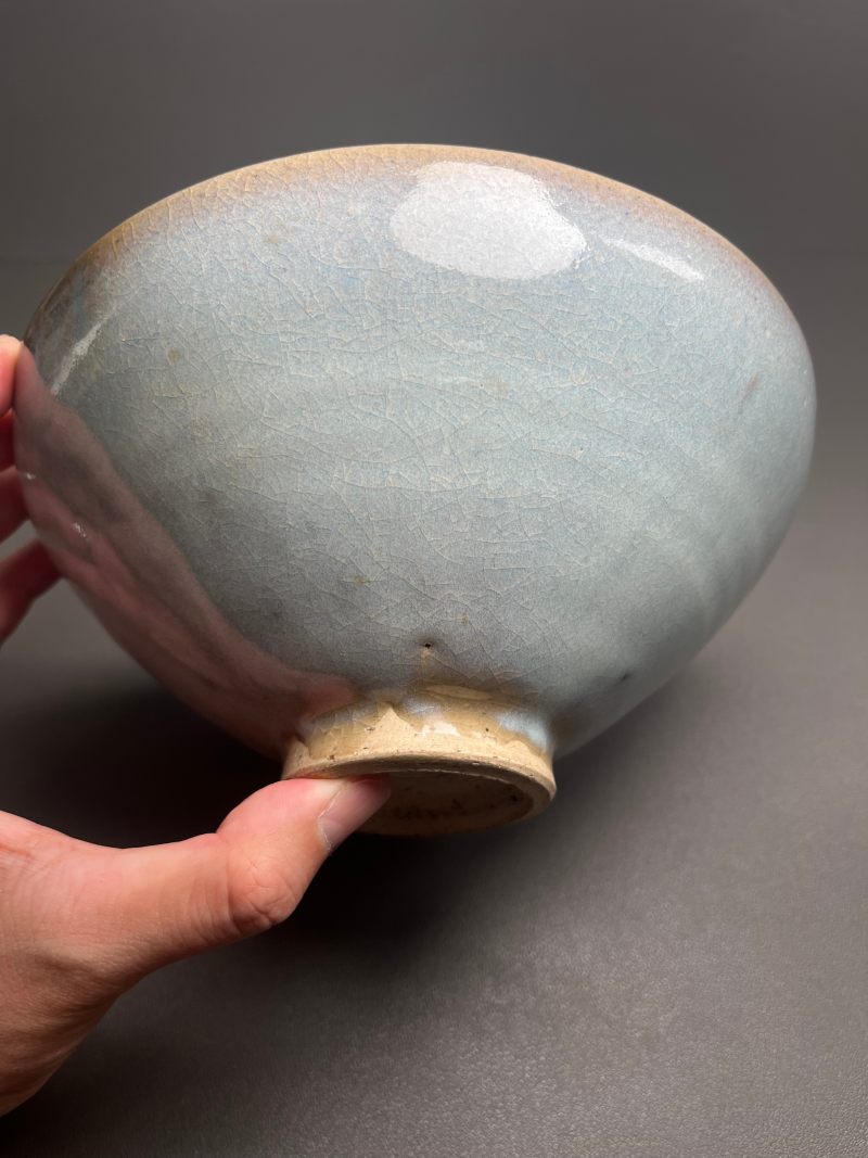 元  钧窑天青紫釉翠斑碗 - 图8