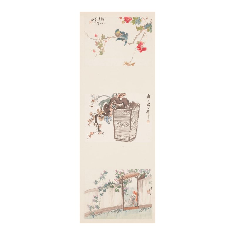 程璋（1869-1938）花鳥清供四條屏 設色紙本 立軸 | CHENG ZHANG (1869-1938) - 图5