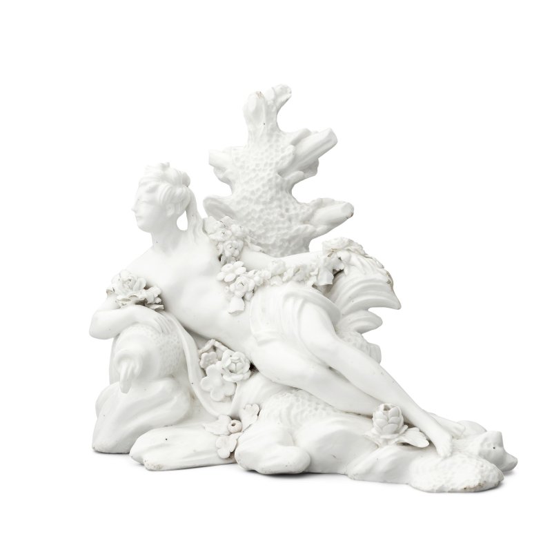 A Vincennes white figure of a Naiad or "Baigneuse avec urne", circa 1750 - 图3