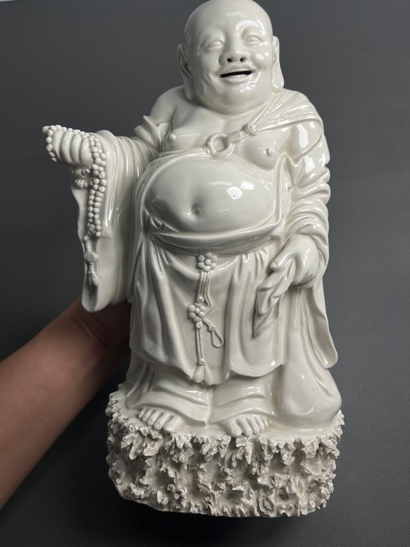 清早期  漳州窑弥勒佛立像 - 图6