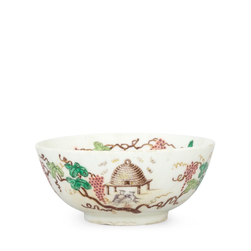 A rare Bow bowl, circa 1752