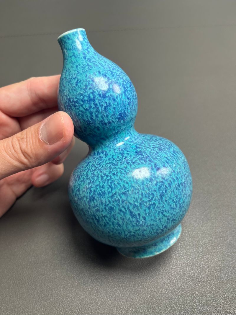 清乾隆  炉钧釉葫芦瓶 - 图8