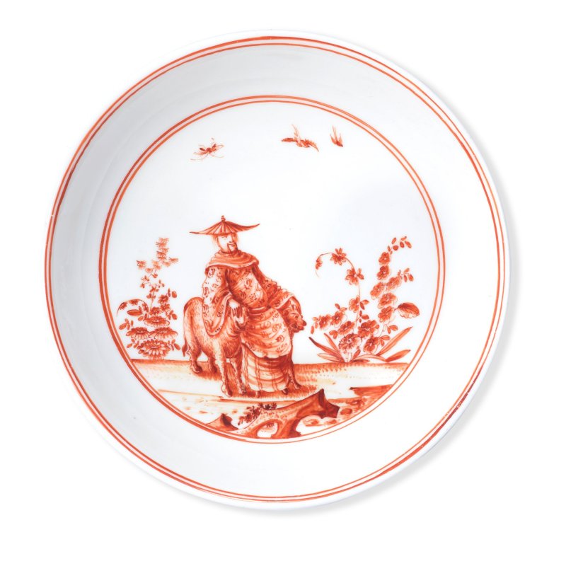 A rare early Meissen beaker and saucer, circa 1723 - 图4