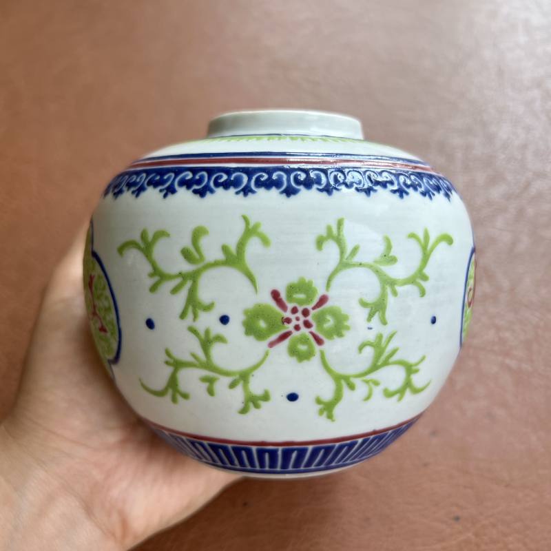 清乾隆 多色料彩穿花龙纹盖罐 - 图28