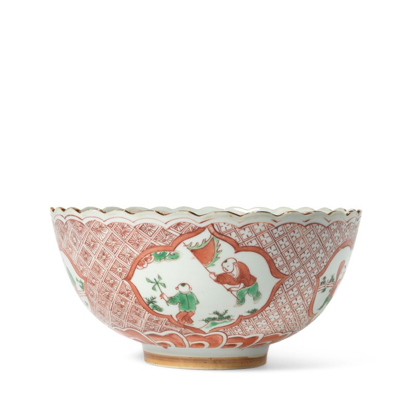 明崇禎 日本市場彩繪童子圖盌 | AN ENAMELLED 'BOYS' BOWL FOR THE JAPANESE MARKET - 图4