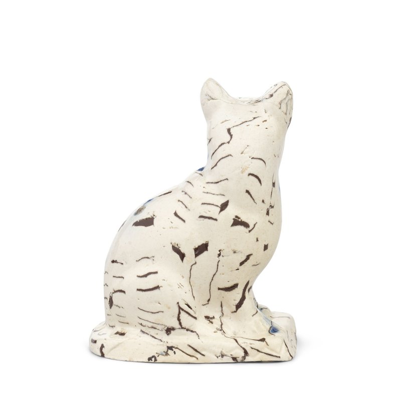 A Staffordshire saltglaze model of a cat, circa 1750 - 图5