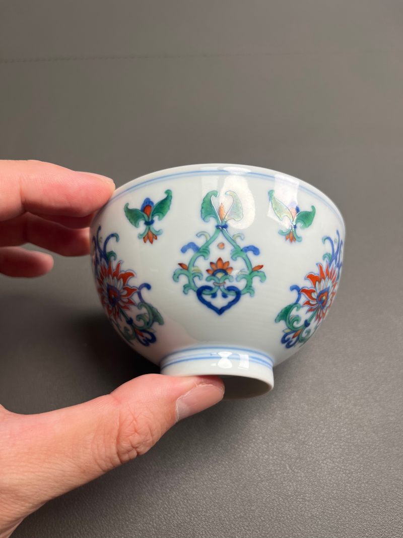 清雍正  斗彩宝相花纹茶圆 - 图4