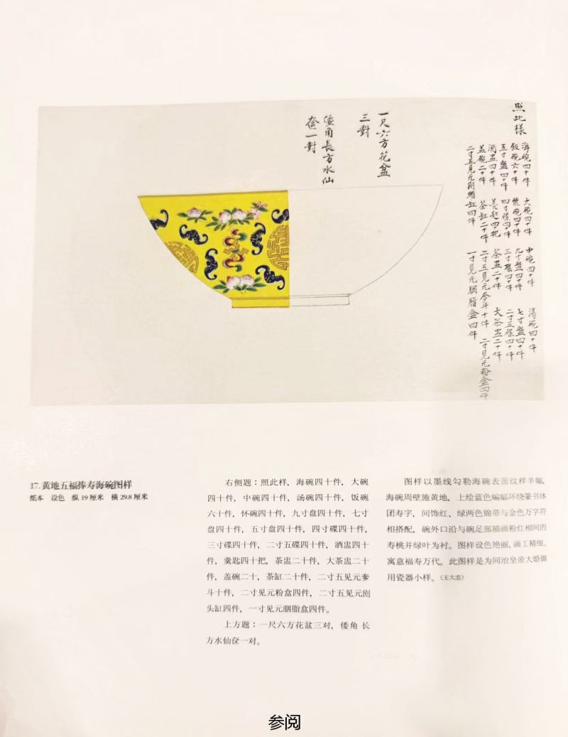 清同治  黄地粉彩万福万寿三寸碟 - 图3