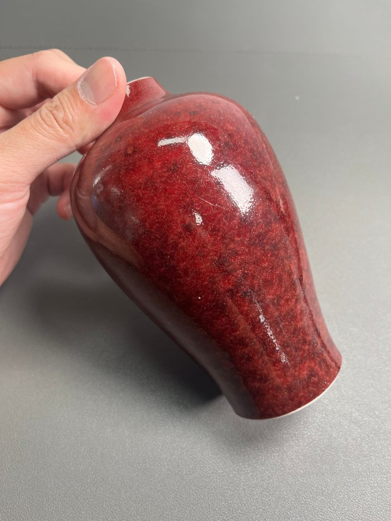 清康熙  郎窑红釉梅瓶 - 图5