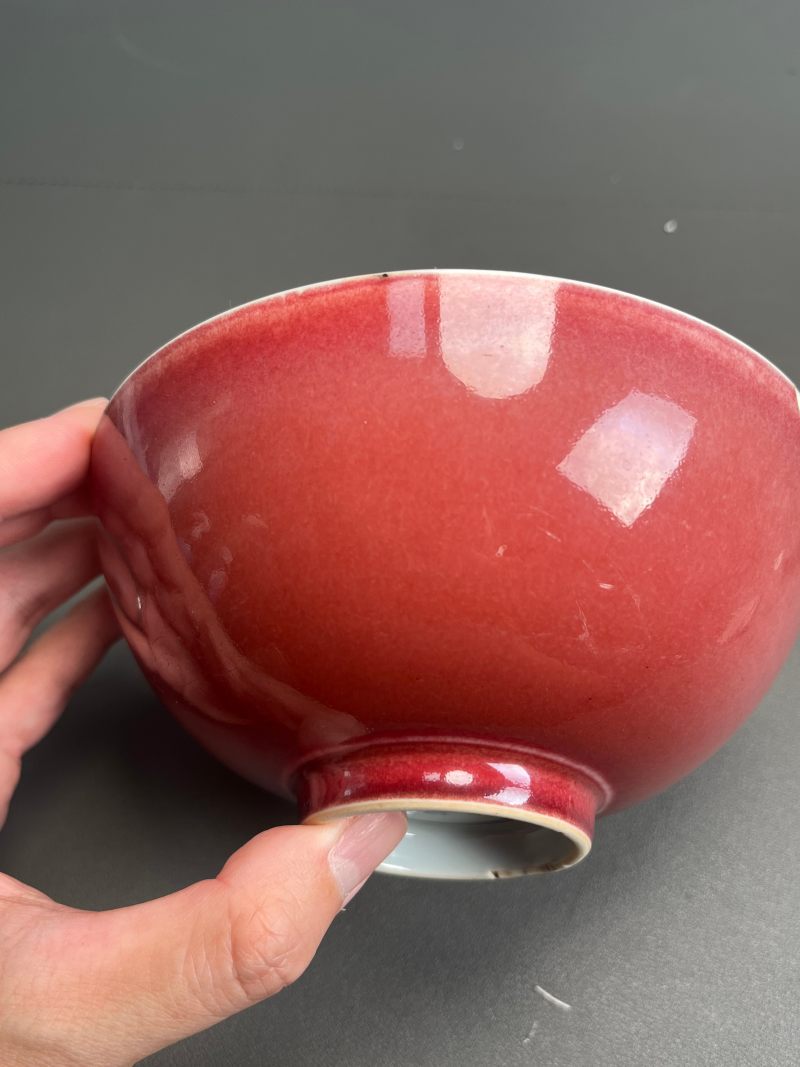 清雍正  祭红釉碗 - 图33